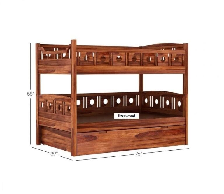 Solid Sheesham Wood Bunk Bed For Adults Bunk Bed For Bedroom (Teak — free download