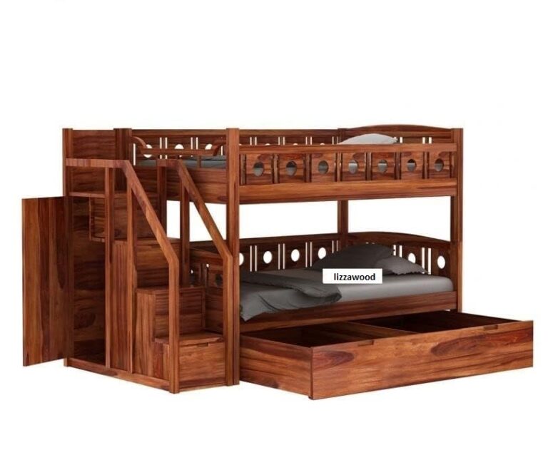 Solid Sheesham Wood Bunk Bed For Adults Bunk Bed For Bedroom (Teak — free download